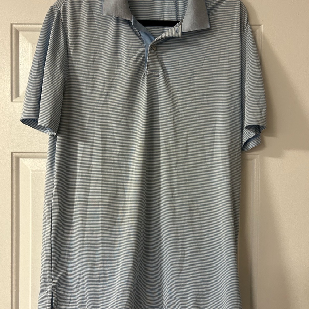 Ralph Lauren Men's Sky Blue Striped Polo RLX